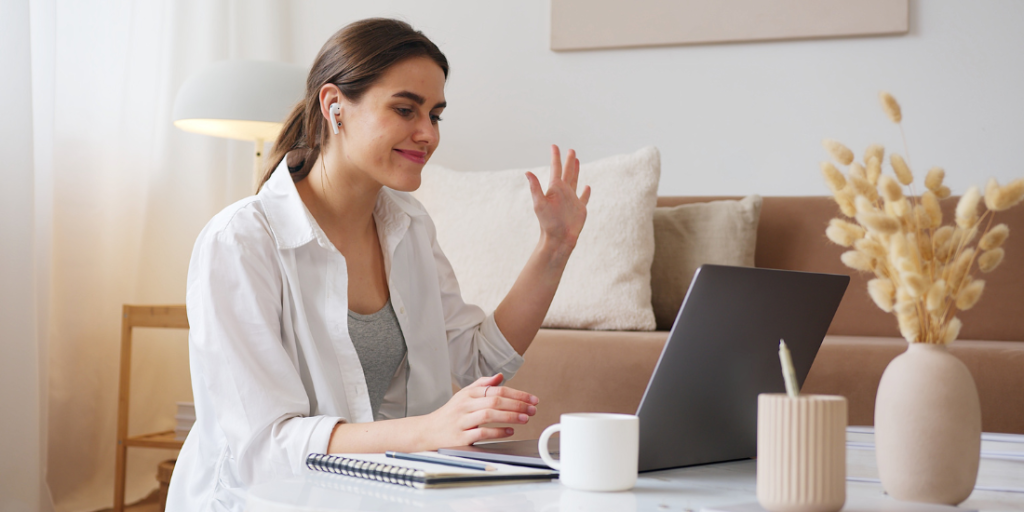 Business professional receiving intuitive guidance